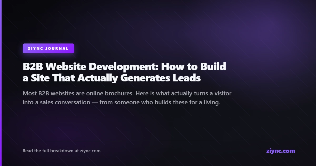 B2B website development that generates leads